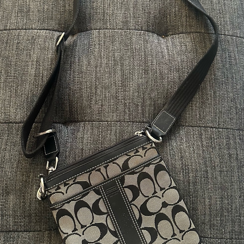 Coach Black and Gray Crossbody Bag